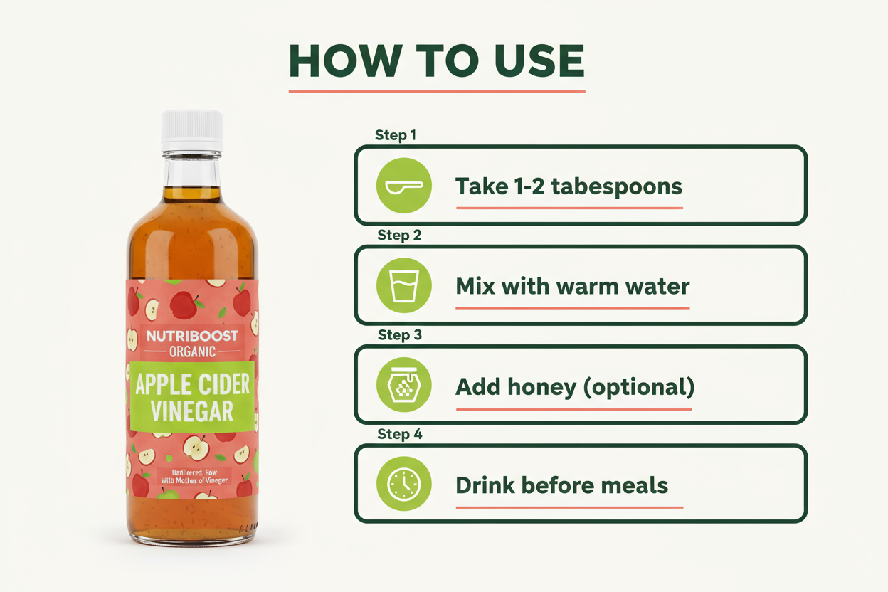 How to Use - Nutriboost Apple Cider Vinegar